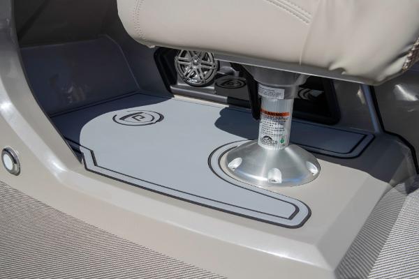 Slide: The Image of 2023 Premier 220 Castaway boat seat and flooring detail. - 19