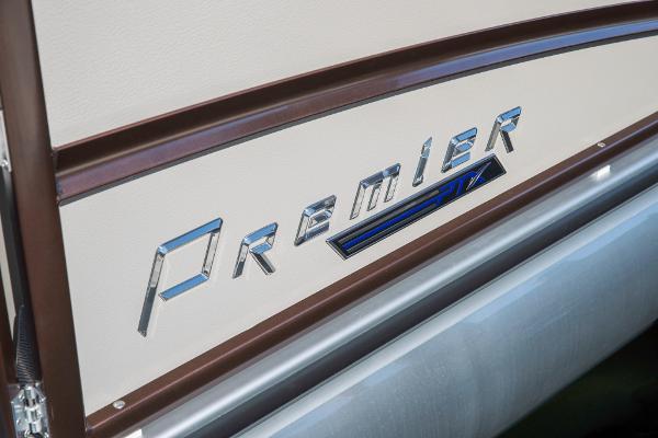 Slide: The Image of 2023 Premier 220 Castaway boat logo and design detail. - 9