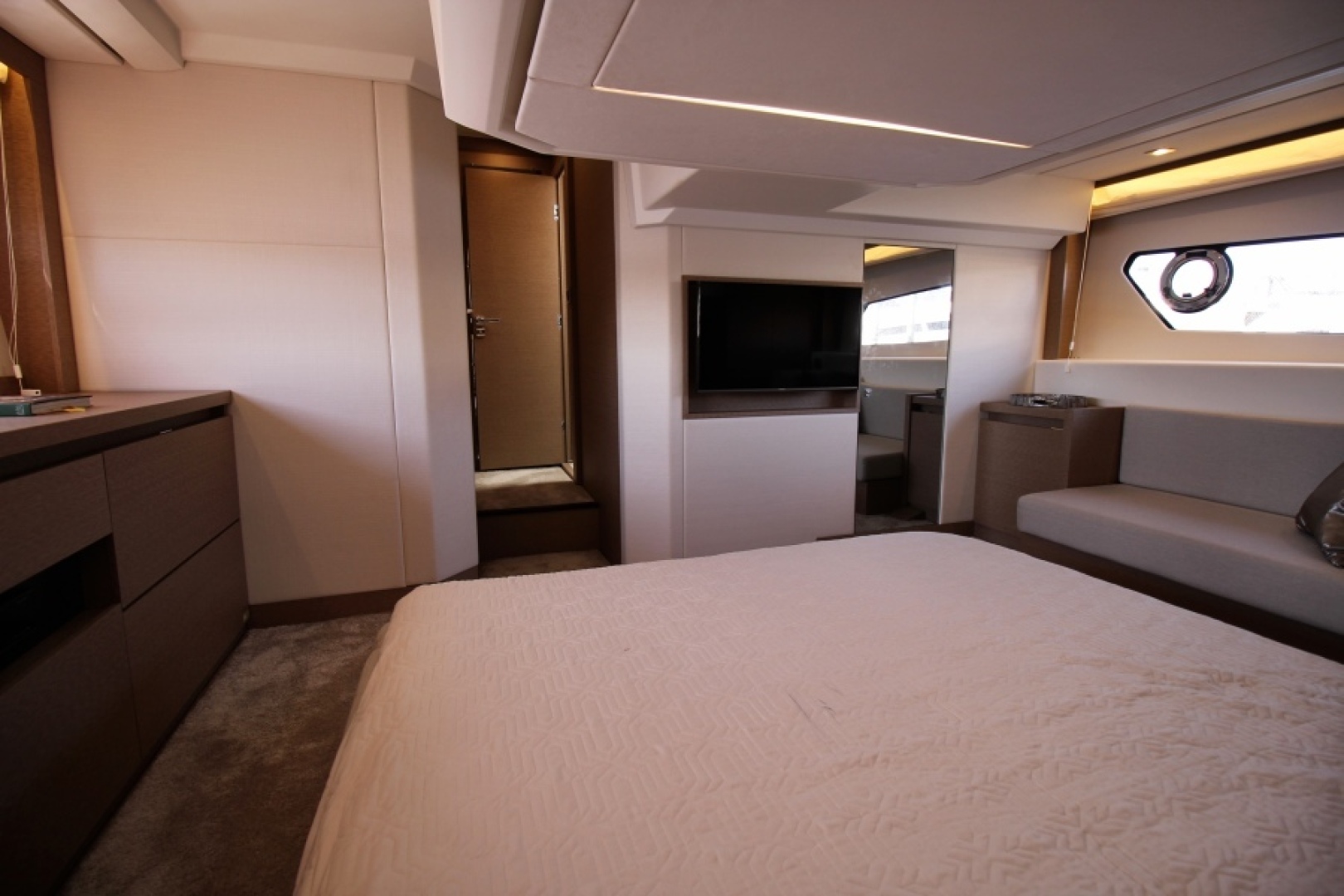 Slide: The Image of 2018 Prestige 460 S Yacht - Unforgettable - Master Stateroom TV - 5106086