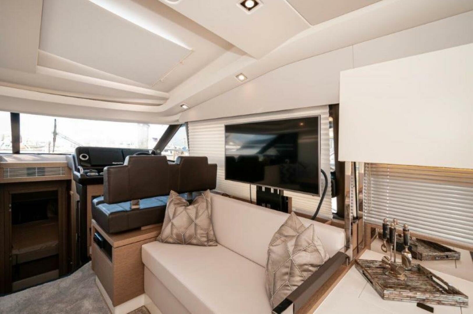 Slide: The Image of 2018 Prestige 460 S Yacht - Unforgettable - Salon TV and Seating - 5106072