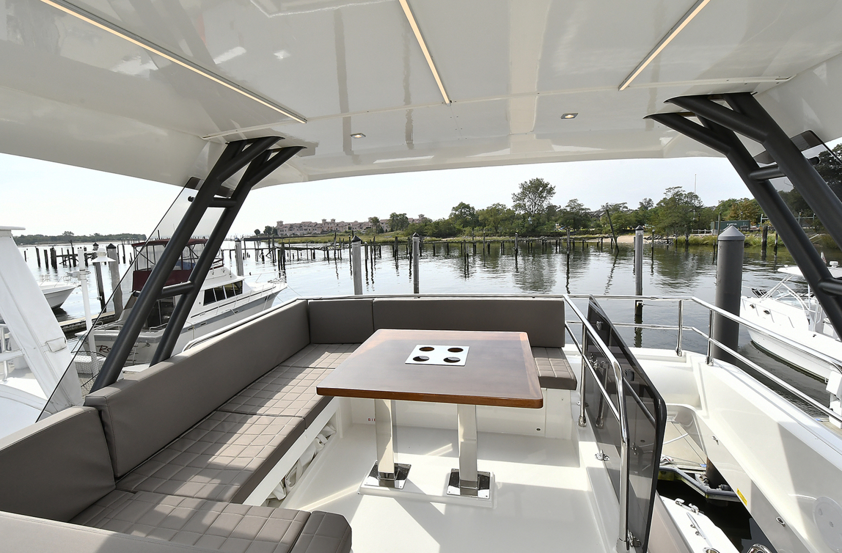 Slide: The Image of Flybridge Seating with Table - 1072965