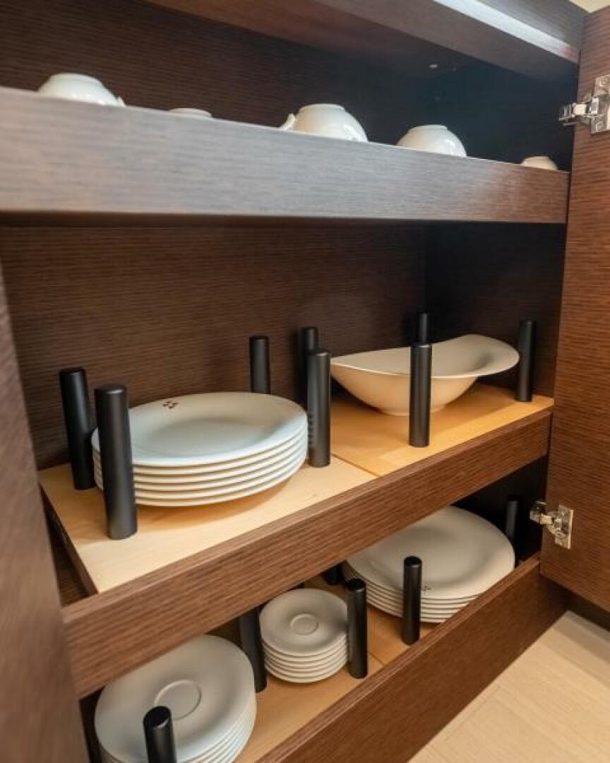 Slide: The Image of 2022 59 Prestige Flybridge - Nice Boat - Galley Dishware Storage - 3976905