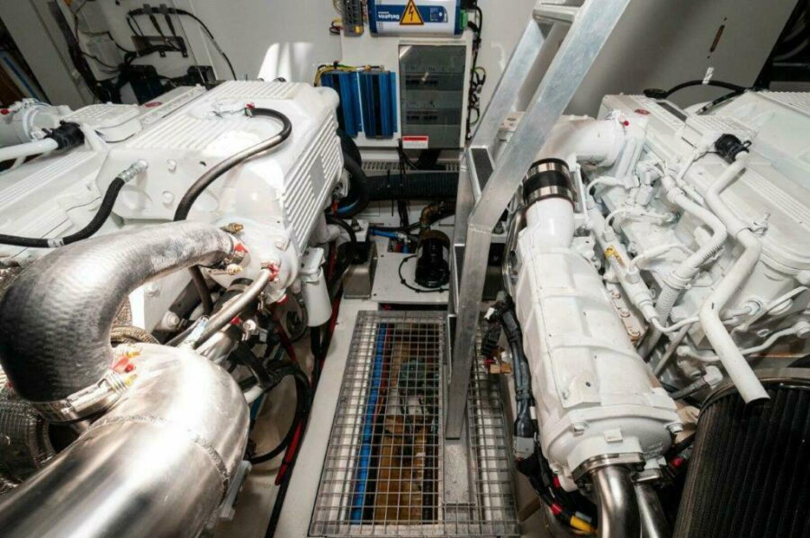 Slide: The Image of 2023 Prestige 590 Flybridge- GYS TRADE- Engine Room - 44