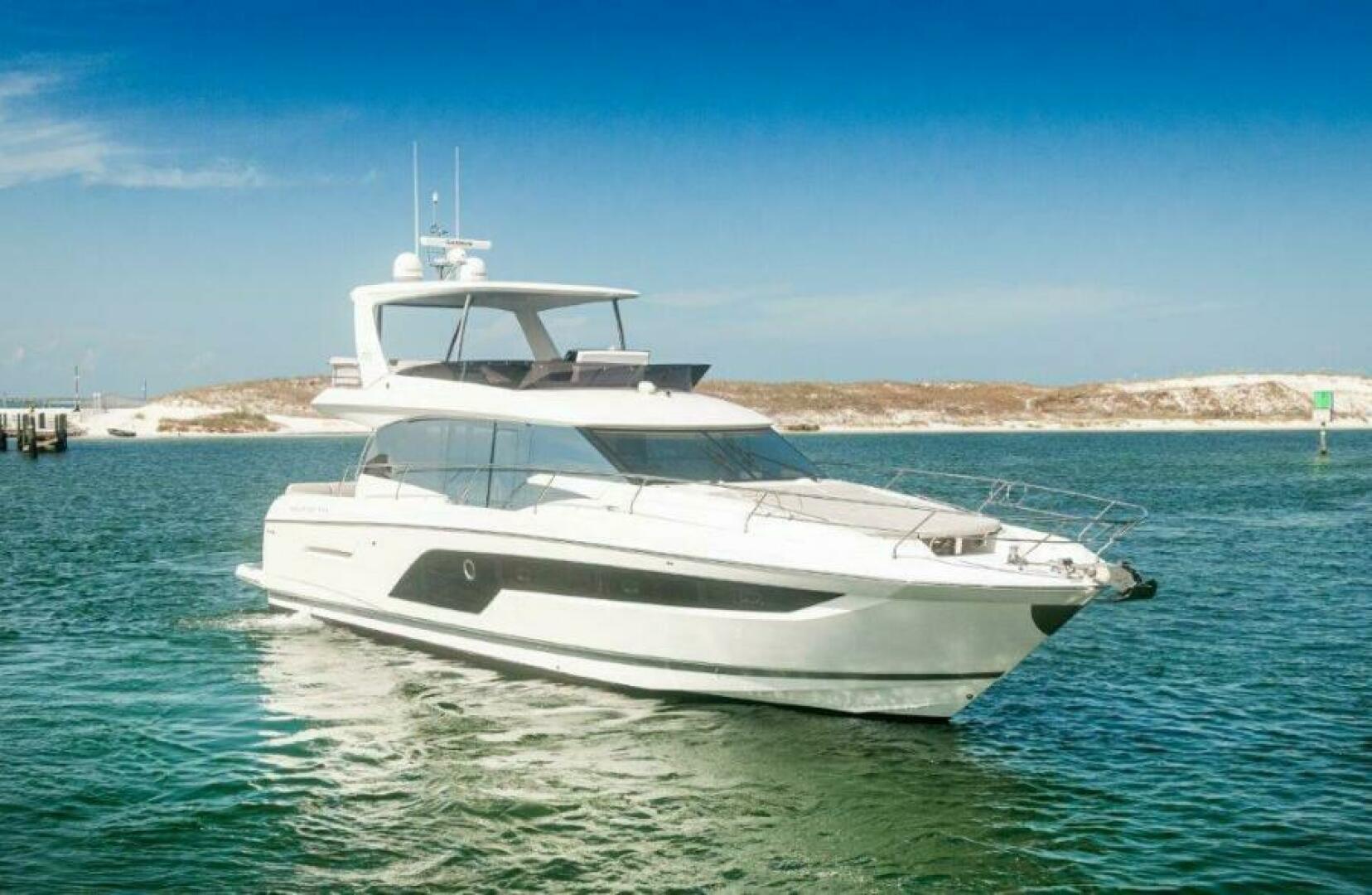 Slide: The Image of 2023 Prestige 590 Flybridge- GYS TRADE- Stbd Bow - 53