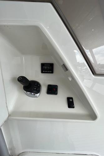 Slide: The Image of Control panel of a 2017 Prestige 63 yacht with joystick and display. - 6