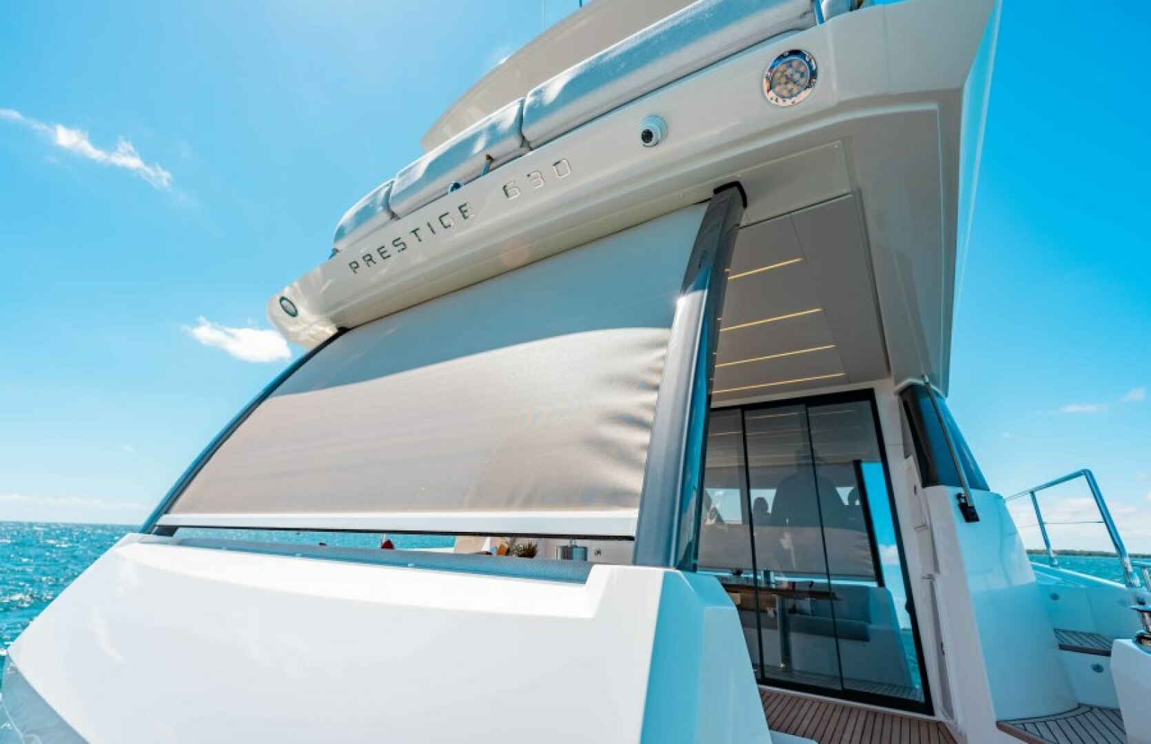 Slide: The Image of 2021 63 Prestige Yacht Flybridge - Cockpit Sun Shade - 4334631