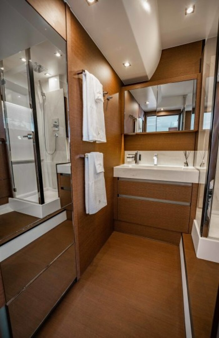 Slide: The Image of 2021 63 Prestige Yacht Flybridge - Master Stateroom Head - 4334671