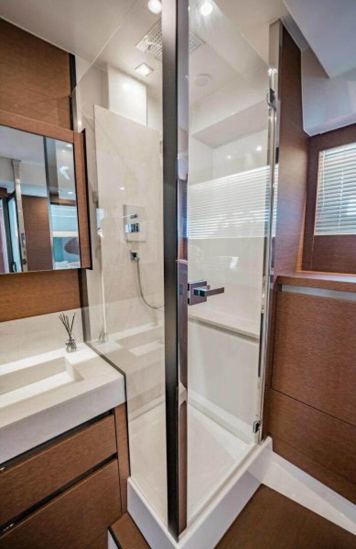 Slide: The Image of 2021 63 Prestige Yacht Flybridge - Master Stateroom Shower Stall - 4334672