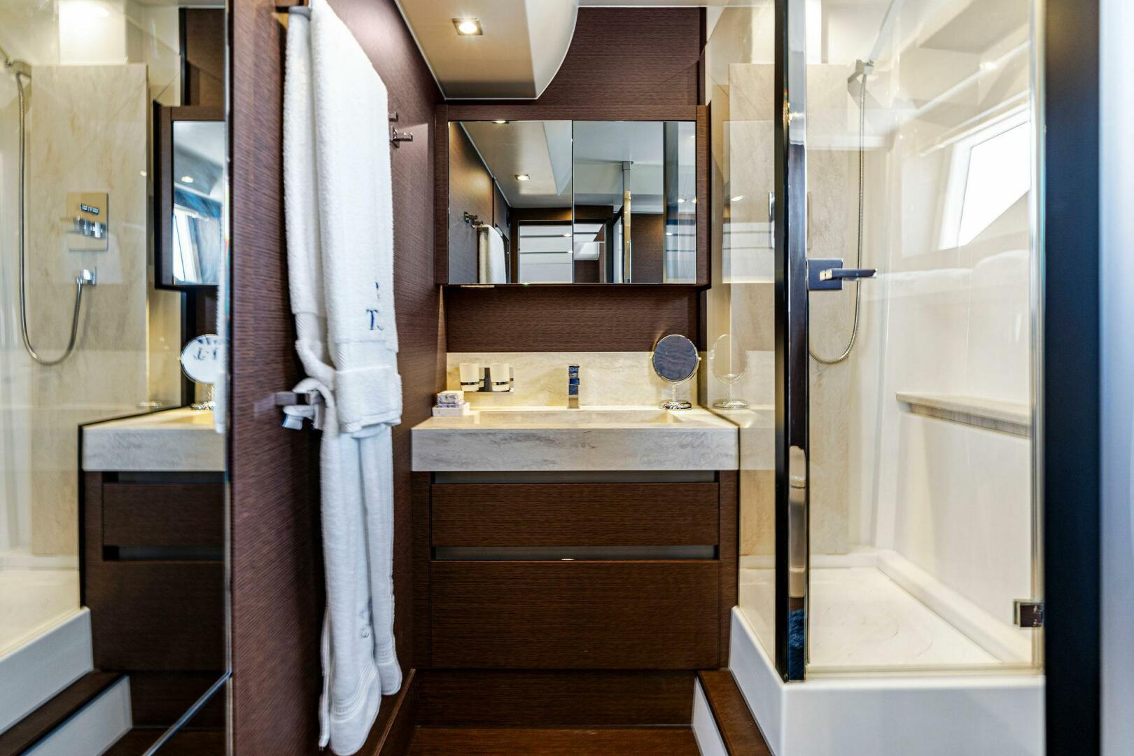 Slide: The Image of 2019 63 Prestige Flybridge - RT Time - Master Stateroom Head - 4199787