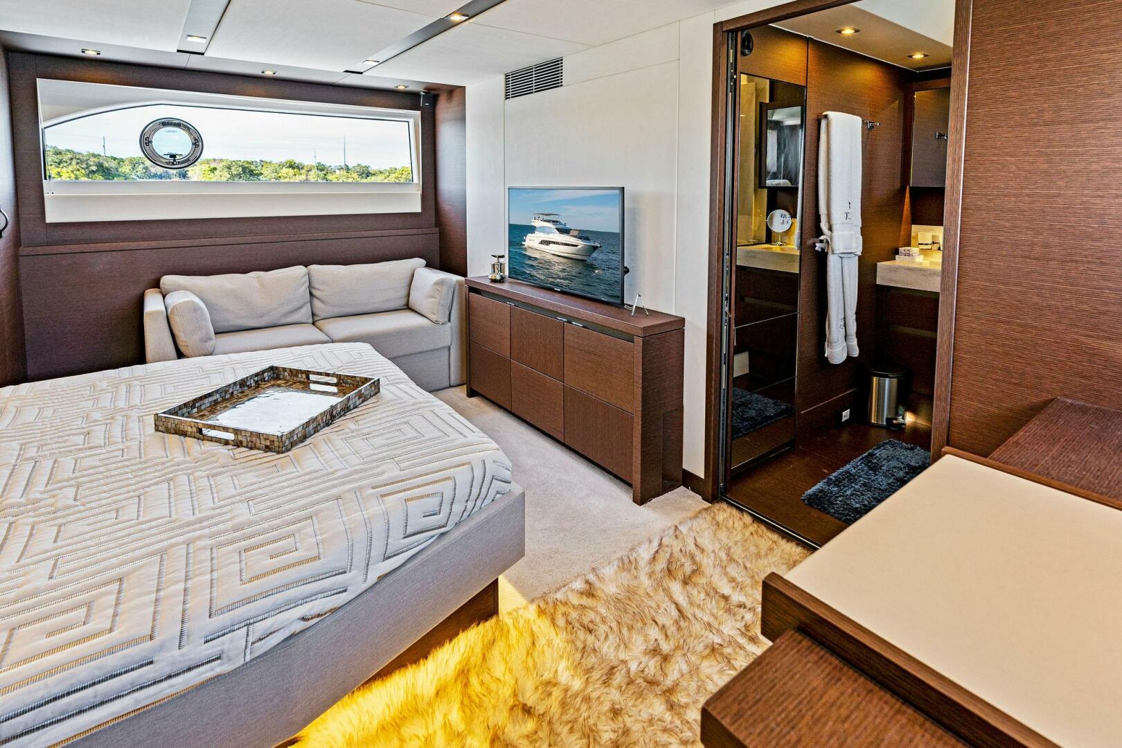 Slide: The Image of 2019 63 Prestige Flybridge - RT Time - Master Stateroom - 4199811