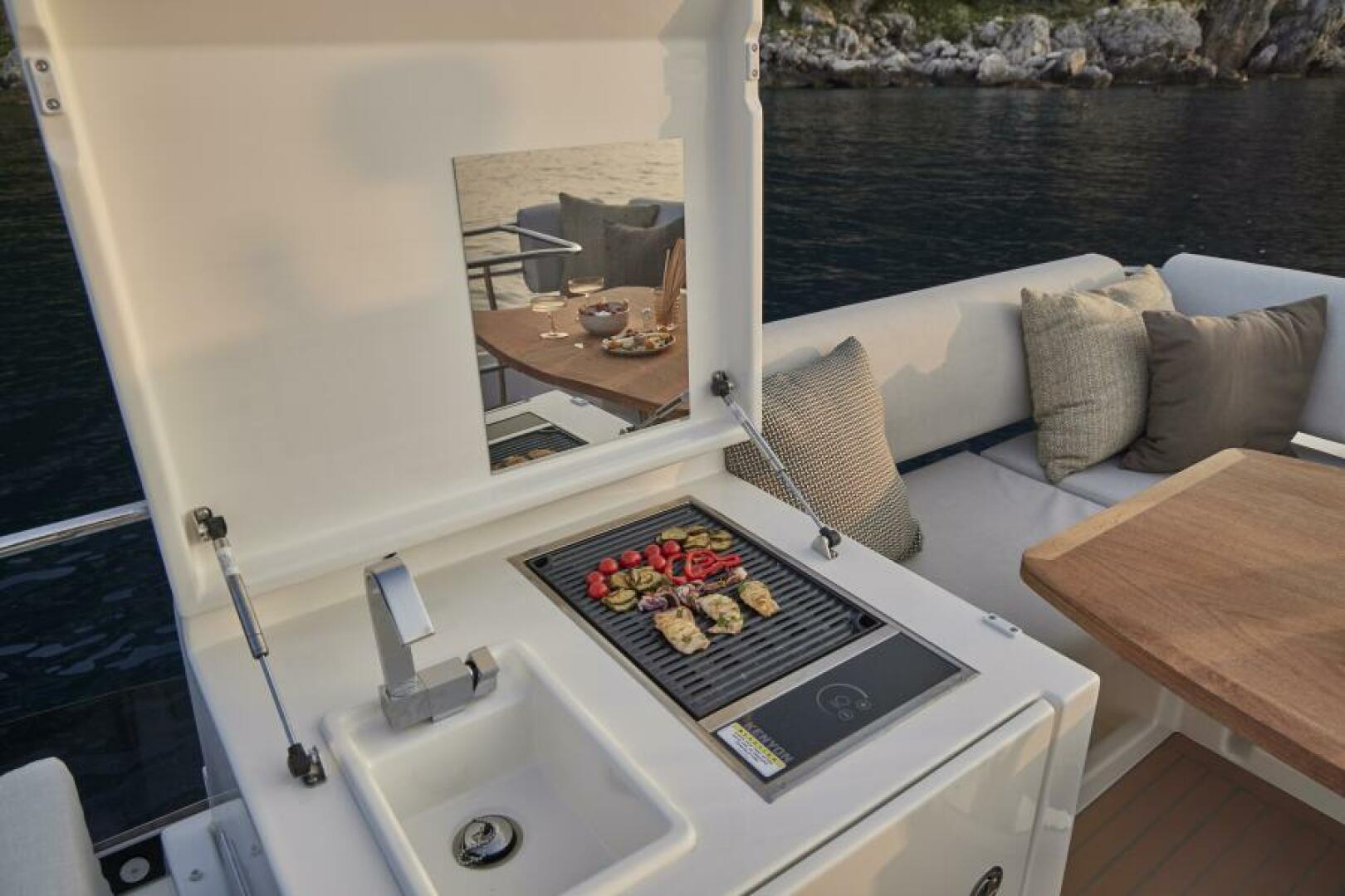 Slide: The Image of 2025 49 Prestige F4 Flybridge - Flybridge Grill Sistership - 4070817
