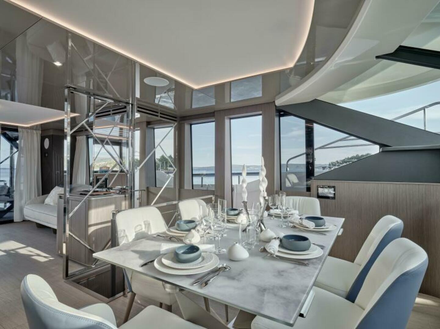 Slide: The Image of 2025 65 Prestige M8 Multi-Hull Power Catamaran - Manufacturer Dinette - 4354562