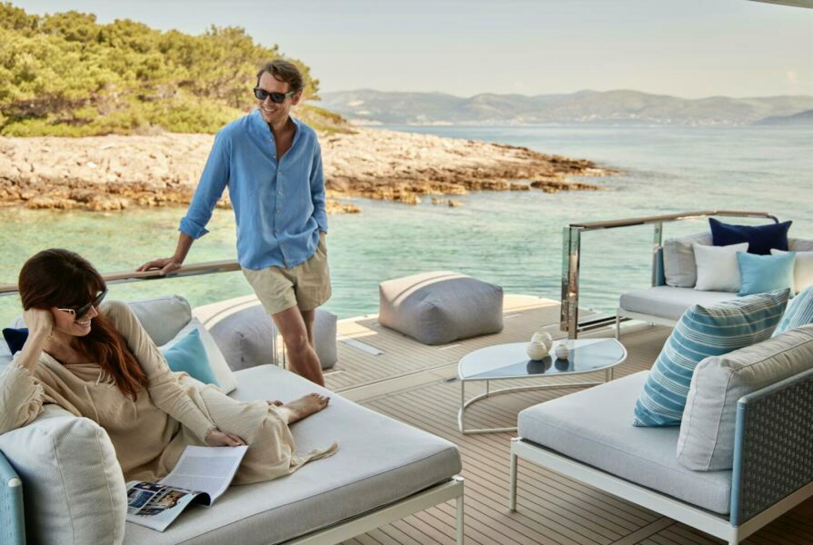 Slide: The Image of 2025 65 Prestige M8 Multi-Hull Power Catamaran - Manufacturer Cockpit - 4354600