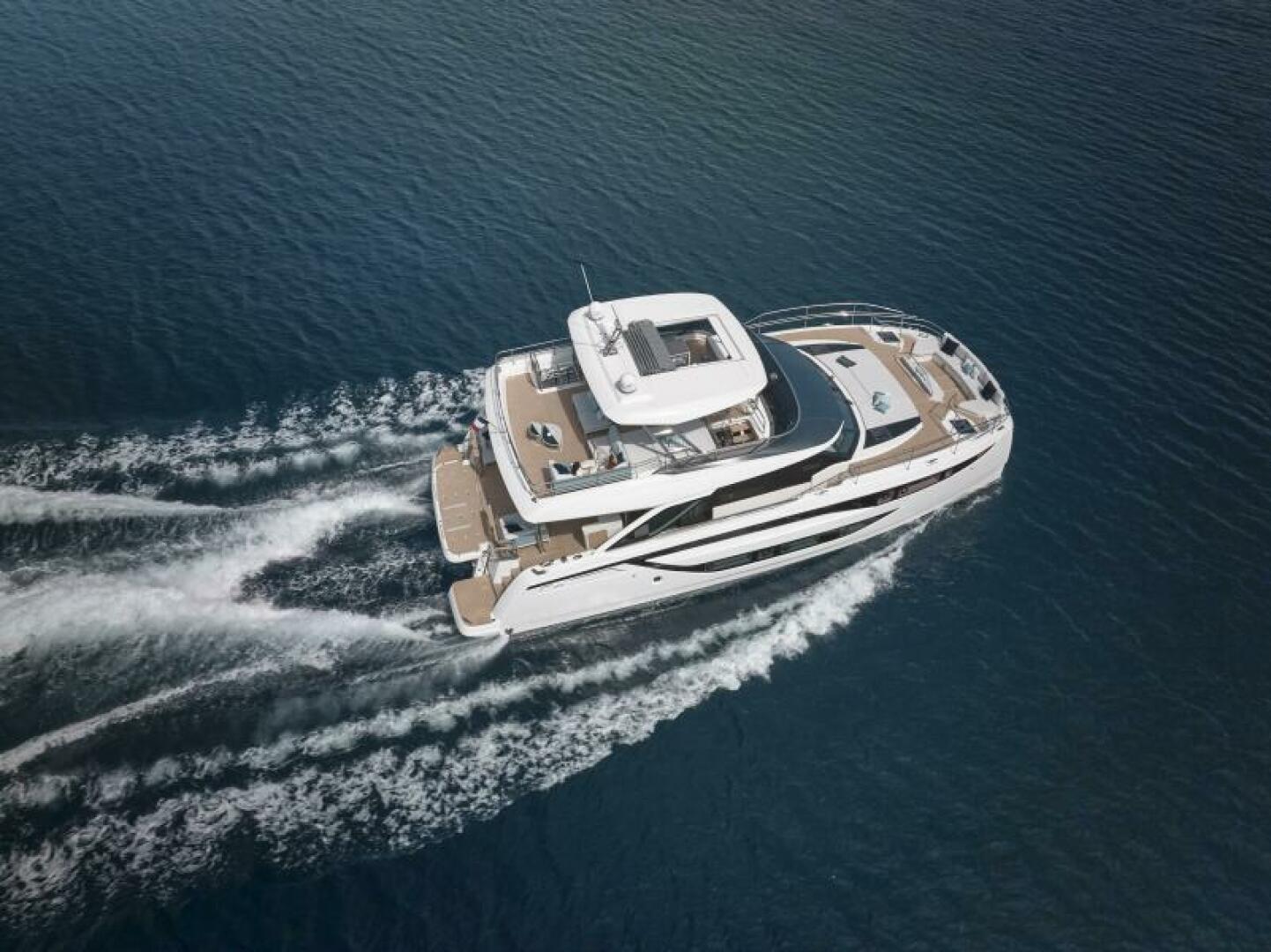 Slide: The Image of 2025 65 Prestige M8 Multi-Hull Power Catamaran - Manufacturer Running Profile - 4354619
