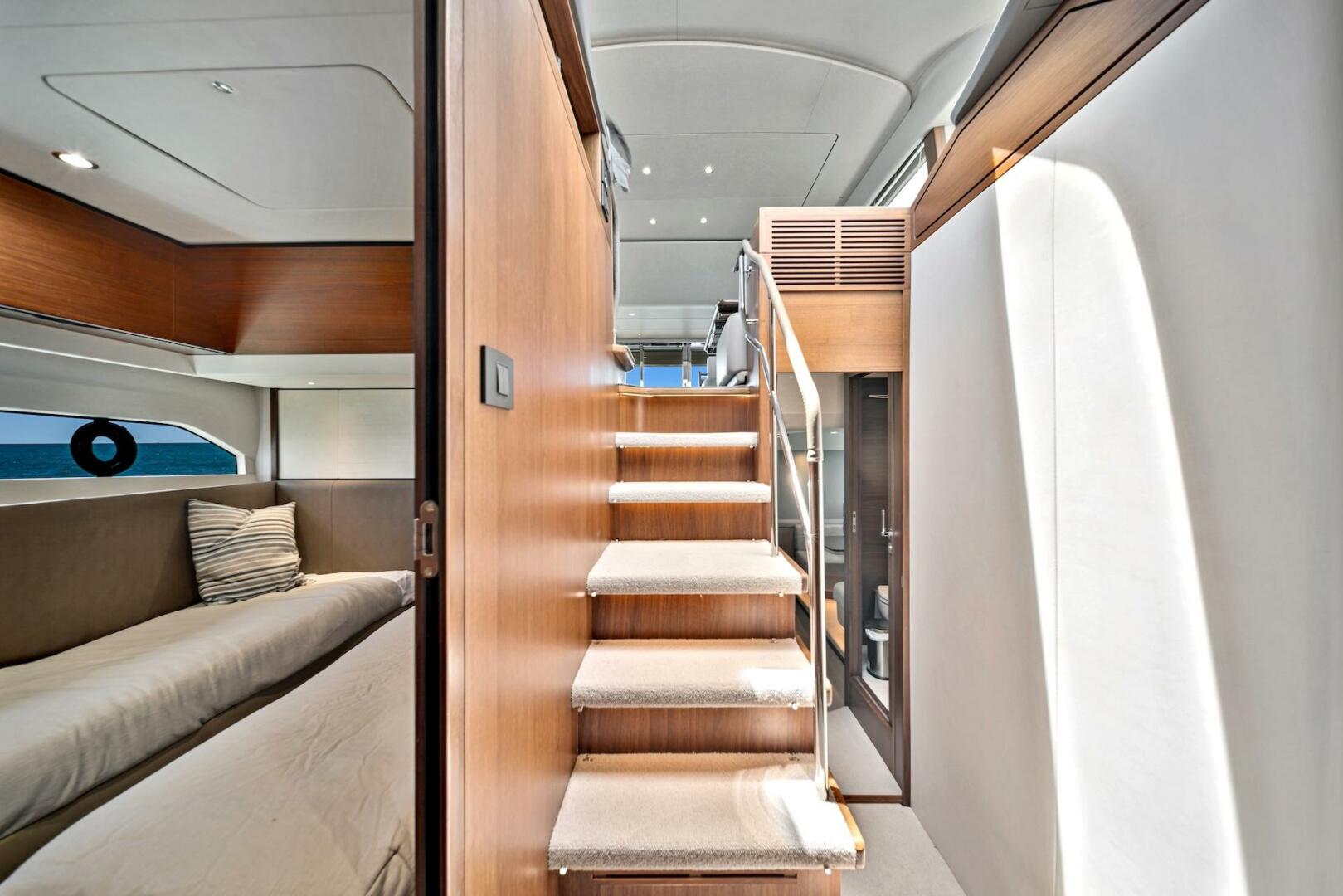 Slide: The Image of 55' Princess 2020 F55 'Mine Escape' Stairway To Flybridge - 4419313