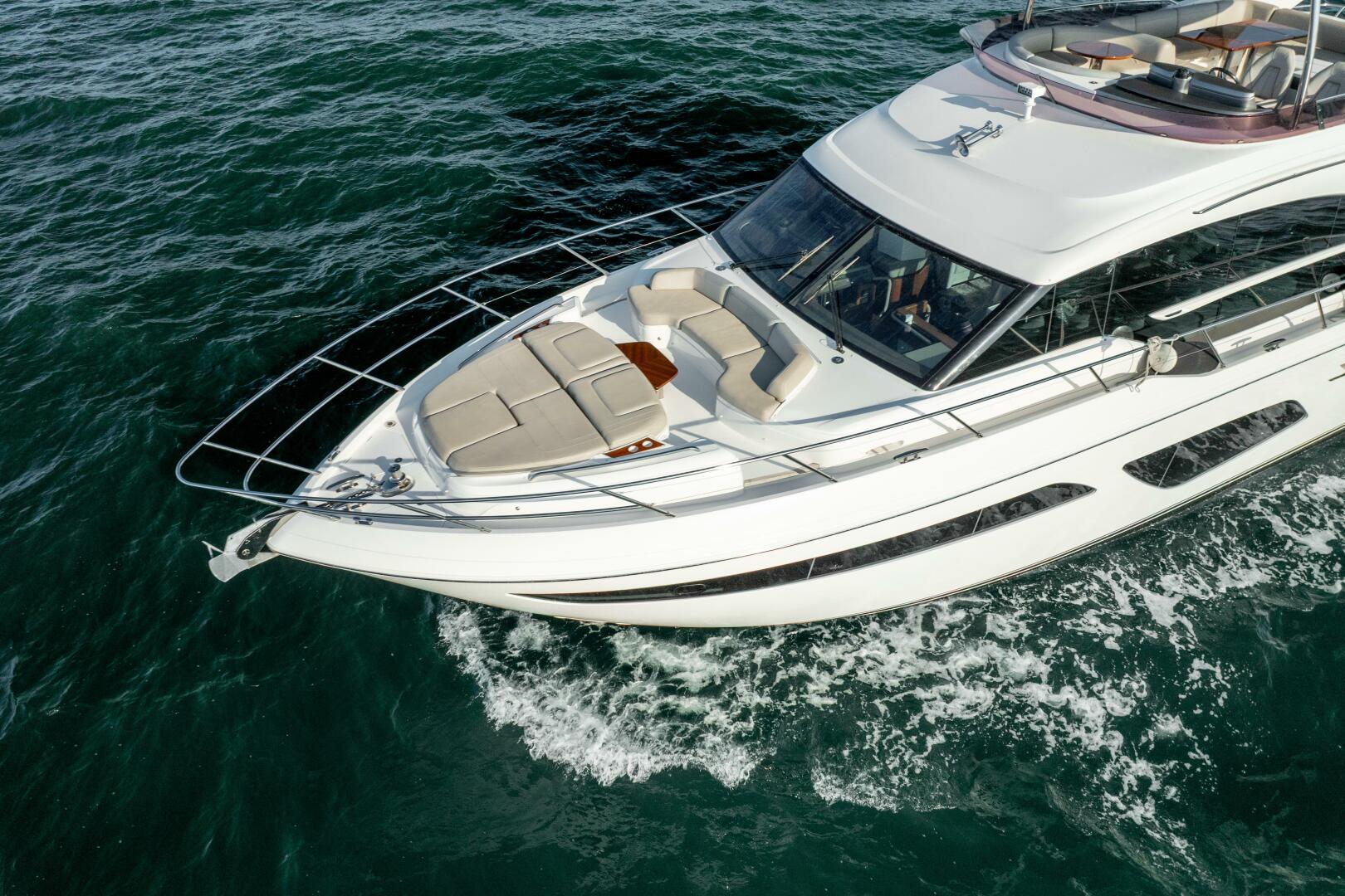 Slide: The Image of Princess F62 Stumped- Aerial View Bow/Sunpad 2020 Princess Flybridge Stumped - 5567380