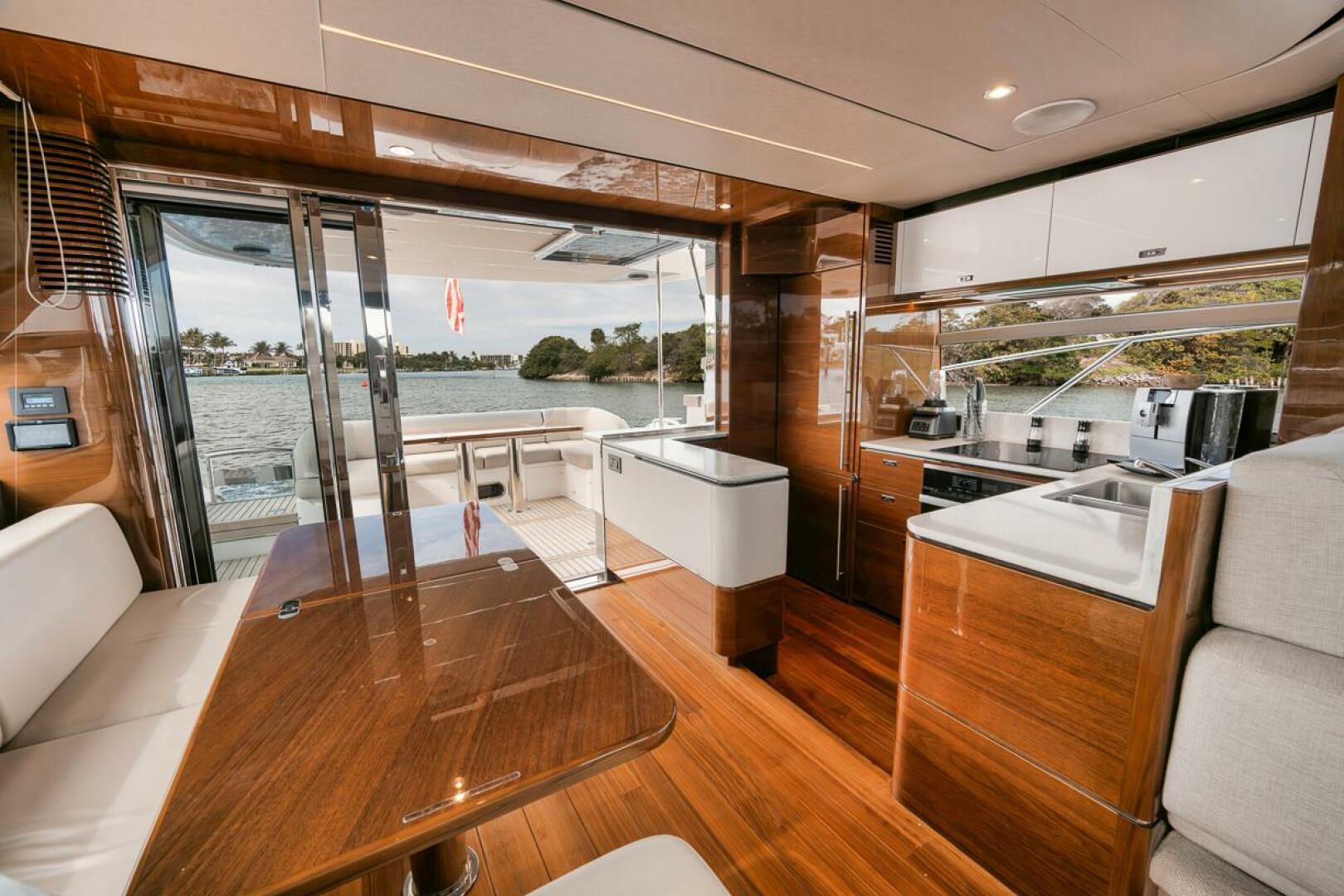 Slide: The Image of 2020 Princess F62 - Dinette and Galley - 4181161