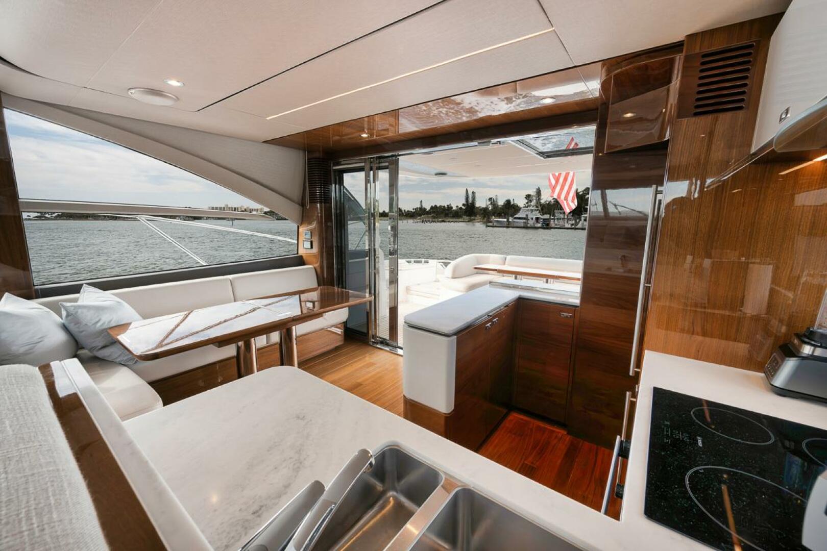 Slide: The Image of 2020 Princess F62 - Dinette and Galley - 4181162