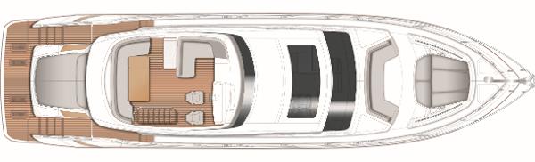 Slide: The Image of Top view of 2025 Princess S65 yacht layout, showcasing deck and interior design. - 21