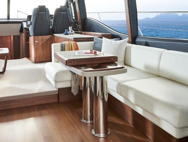 Slide: The Image of Luxurious interior of 2025 Princess S65 yacht with ocean view. - 5