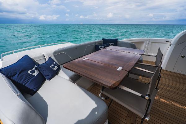 Slide: The Image of Luxury seating area on 2022 Princess S66 yacht with ocean view. - 33