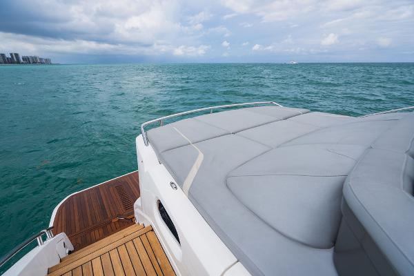 Slide: The Image of Luxury Princess S66 yacht deck overlooking the ocean, 2022 model. - 36