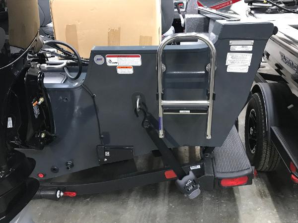 Slide: The Image of 2024 Ranger VS1782SC Angler boat stern with ladder and motor mount. - 12