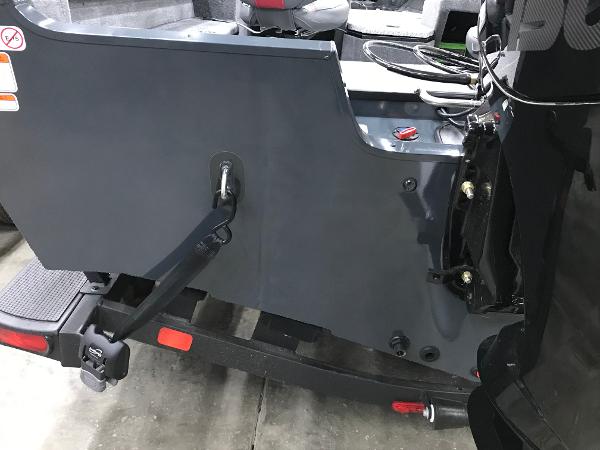 Slide: The Image of 2024 Ranger VS1782SC Angler boat rear view with trailer attachment. - 14