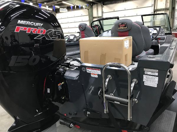 Slide: The Image of 2024 Ranger VS1782SC Angler boat with Mercury Pro XS engine in showroom. - 4