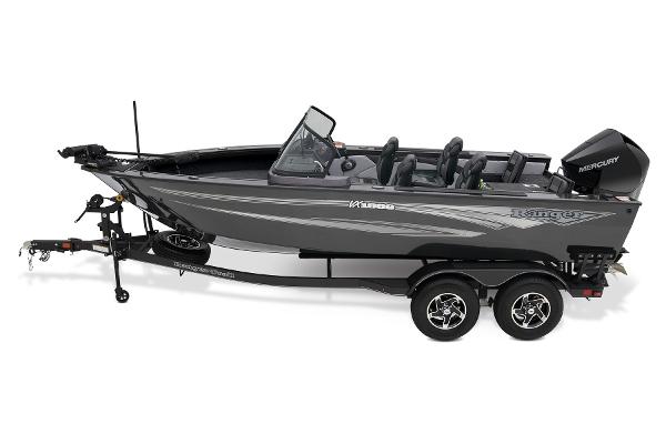 Slide: The Image of 2024 Ranger VX1888 WT fishing boat with trailer, side view. - 14