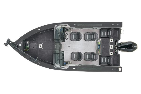 Slide: The Image of 2024 Ranger VX1888 WT fishing boat, top view, spacious seating, modern design. - 17