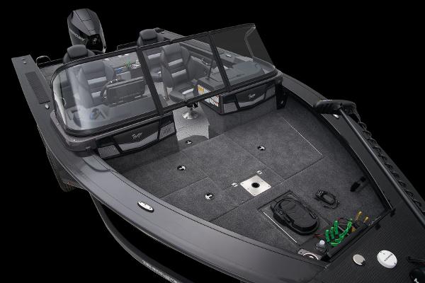 Slide: The Image of 2024 Ranger VX1888 WT fishing boat with spacious deck and modern design. - 26