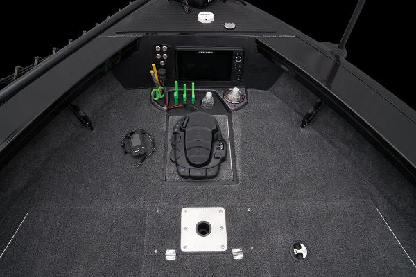 Slide: The Image of 2024 Ranger VX1888 WT boat cockpit with control panel and navigation equipment. - 30