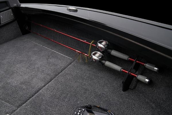 Slide: The Image of 2024 Ranger VX1888 WT fishing rod storage compartment. - 41