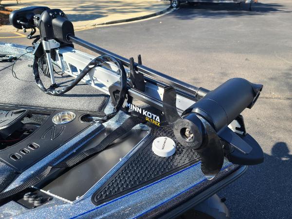 Slide: The Image of 2024 Ranger Z519 boat with Minn Kota Ultrex trolling motor on deck. - 8