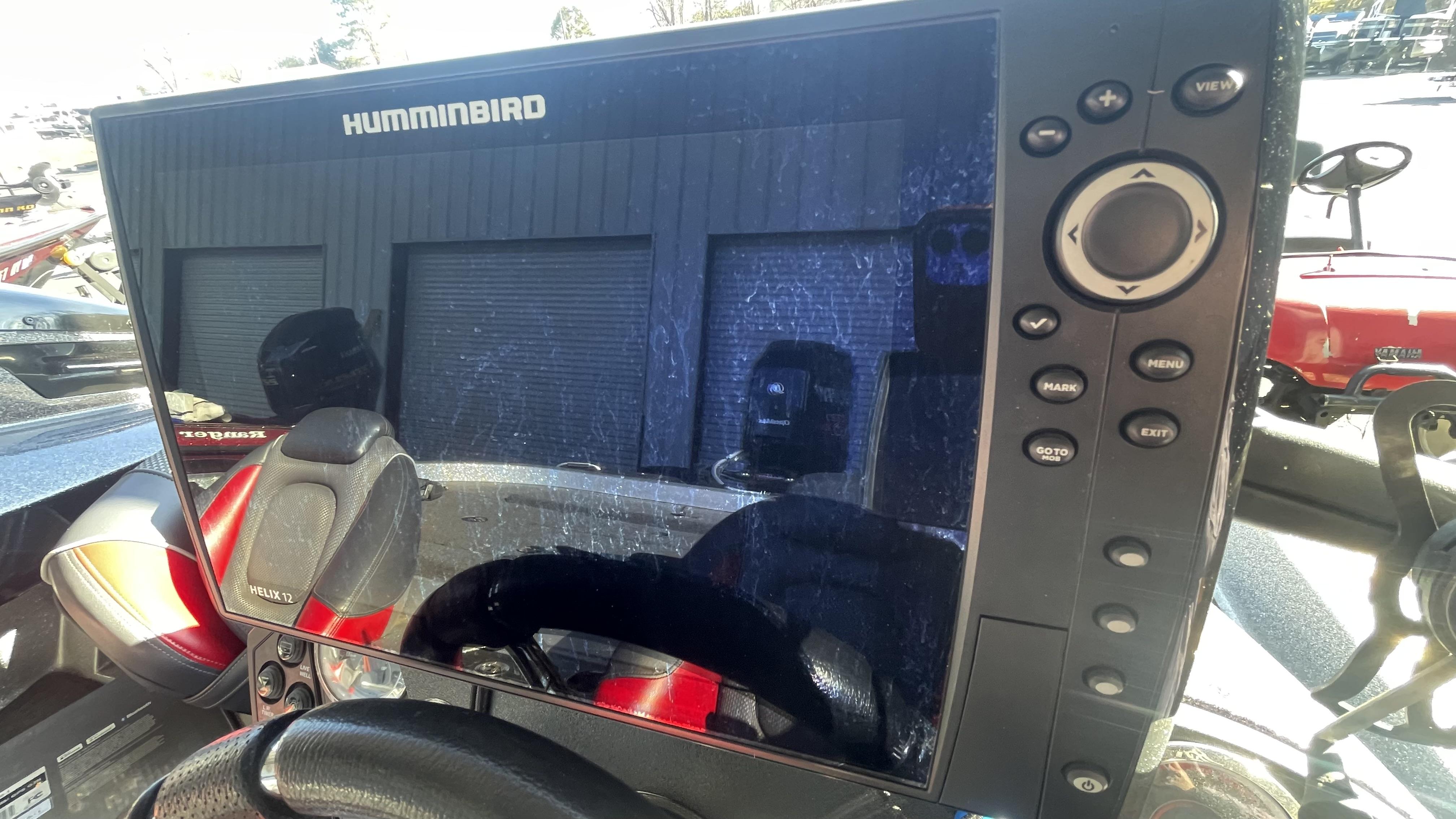 Slide: The Image of Humminbird Helix 12 fishfinder on a 2018 Ranger Z519C boat dashboard. - 20