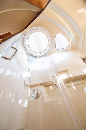 Slide: The Image of Luxurious bathroom interior of 2025 Ranger Tugs R-43 Command Bridge yacht. - 21