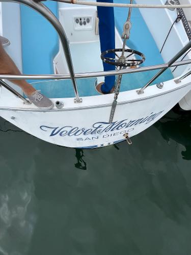 Slide: The Image of 1979 Ranger Yachts 30 sailboat named Velvet Morning docked in San Diego. - 10