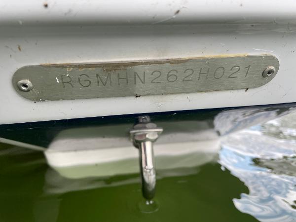 Slide: The Image of 2021 Regal 26 Express boat hull identification number plate. - 39