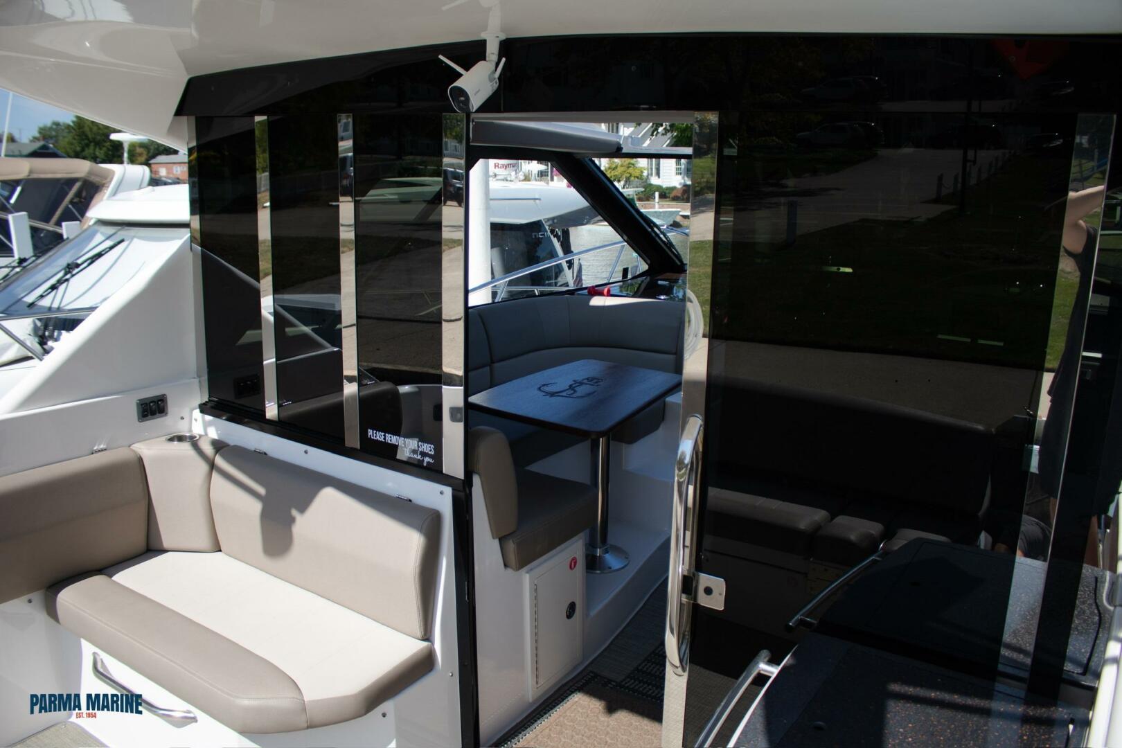 Slide: The Image of 2016 Regal 42 Sport Coupe Cabin and Aft Seating - 5131637