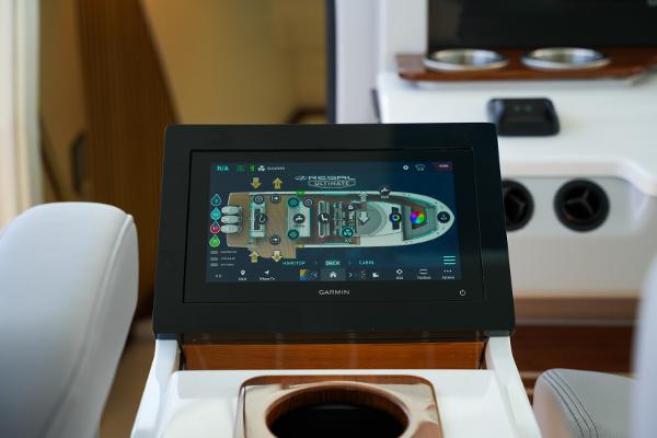 Slide: The Image of Garmin touchscreen display on 2025 Regal 50 SAV boat. - 21