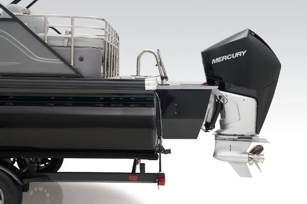 Slide: The Image of 2024 Regency 230 LE3 Sport pontoon boat with Mercury outboard motor. - 41