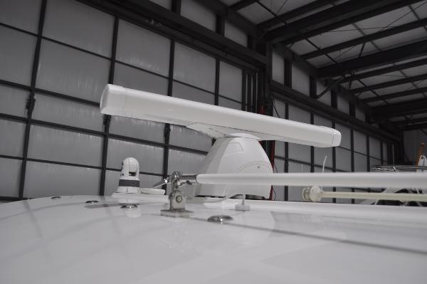 Slide: The Image of 2019 Regulator 34 SS radar and antenna system in a storage facility. - 35