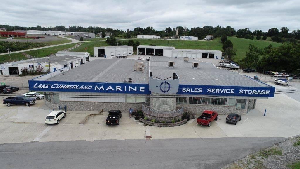 Slide: The Image of Aerial view of Lake Cumberland Marine sales, service, and storage facility. - 23