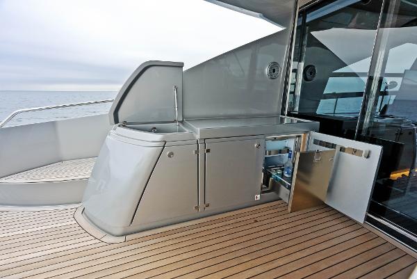 Slide: The Image of Outdoor kitchen area on the 2021 Riva 88' FOLGORE yacht. - 12
