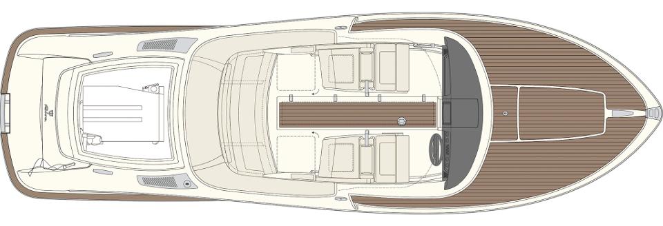 Slide: The Image of Top view of 2025 Riva Iseo luxury boat layout. - 12