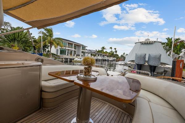 Slide: The Image of Luxurious 2010 Riva Rama yacht interior with waterfront view and modern amenities. - 12