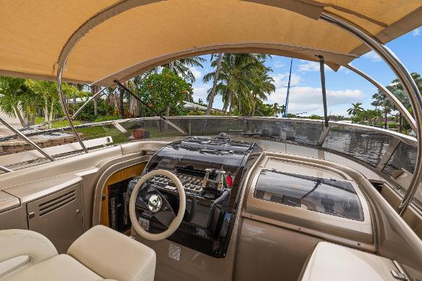 Slide: The Image of Cockpit of 2010 Riva Rama yacht with tropical background. - 9