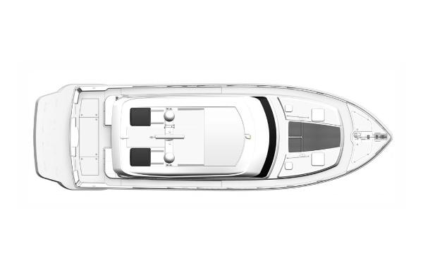 Slide: The Image of Top view of 2026 Riviera 465 SUV yacht layout, showcasing deck design and features. - 1