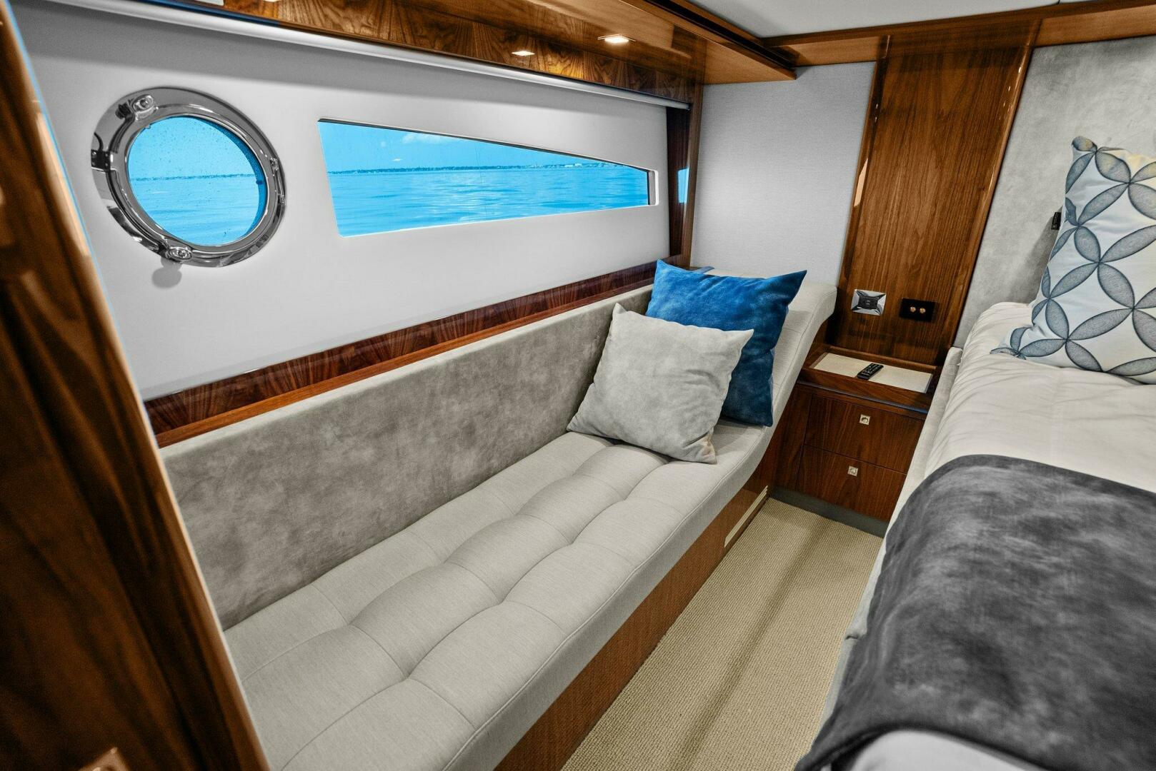 Slide: The Image of 2021 Riviera 5400 Sport Yacht- Master Stateroom  - 5322695